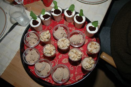 Zoete ricotta met chocoladesaus